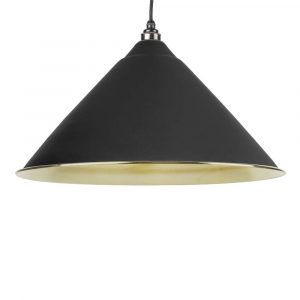 From the Anvil Black Smooth Brass Hockley Pendant - 49524B