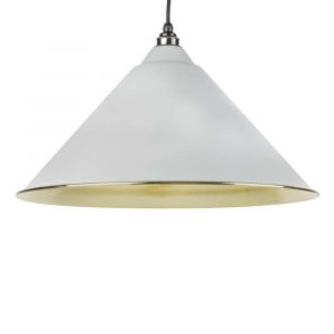 From the Anvil Light Grey Smooth Brass Hockley Pendant - 49524LG