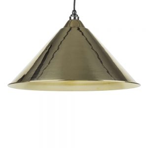 From the Anvil Smooth Brass Hockley Pendant - 49524