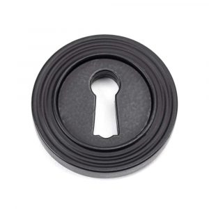 From the Anvil Matt Black Round Escutcheon (Beehive) - 49538