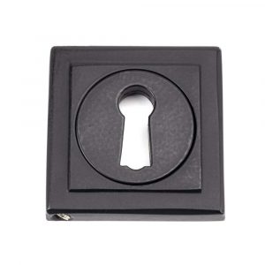 From the Anvil Matt Black Round Escutcheon (Square) - 49539