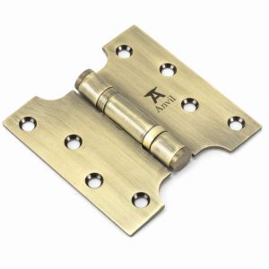 From the Anvil Aged Brass 4" x 2" x 4"  Parliament Hinge (pair) ss - 49551