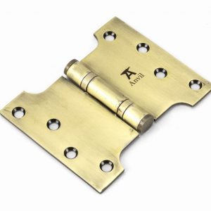 From the Anvil Aged Brass 4" x 3" x 5"  Parliament Hinge (pair) ss - 49552