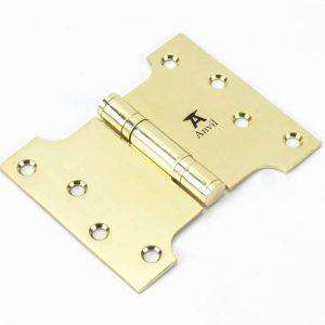 From the Anvil Polished Brass 4" x 3" x 5"  Parliament Hinge (pair) ss - 49555