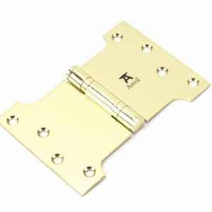 From the Anvil Polished Brass 4" x 4" x 6"  Parliament Hinge (pair) ss - 49556