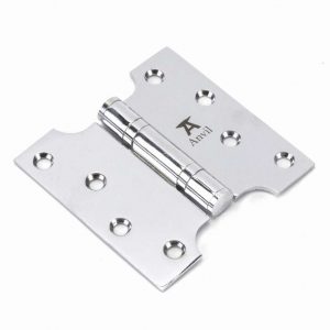From the Anvil Polished Chrome 4" x 2" x 4"  Parliament Hinge (pair) ss - 49557