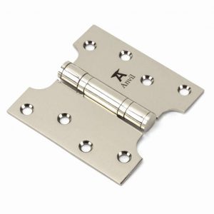 From the Anvil Polished Nickel 4" x 2" x 4"  Parliament Hinge (pair) ss - 49563