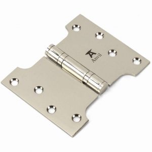 From the Anvil Polished Nickel 4" x 3" x 5"  Parliament Hinge (pair) ss - 49564