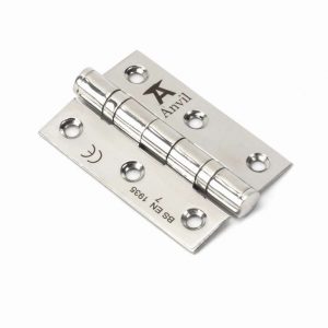 From the Anvil Polished SS 3" Ball Bearing Butt Hinge (pair) - 49571