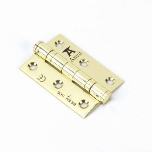 From the Anvil Polished Brass 3" Ball Bearing Butt Hinge (pair) ss - 49572