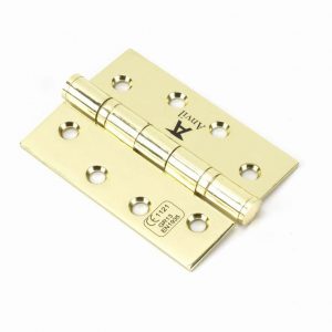 From the Anvil Polished Brass 4" Ball Bearing Butt Hinge (pair) ss - 49573