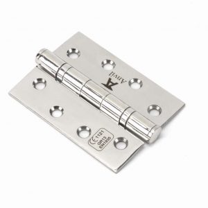 From the Anvil Polished SS 4" Ball Bearing Butt Hinge (pair) - 49574