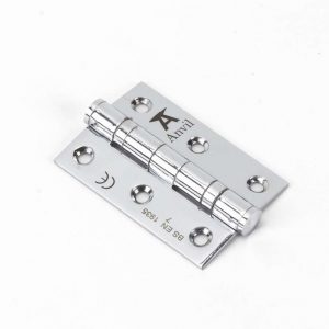 From the Anvil Polished Chrome 3" Ball Bearing Butt Hinge (pair) ss - 49575