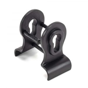 From the Anvil Matt Black 50mm Euro Door Pull (Back to Back fixing) - 49597