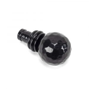 From the Anvil Black Hammered Ball Curtain Finial (pair) - 49901