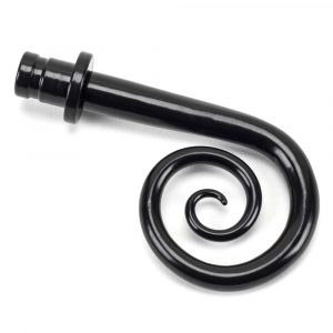 From the Anvil Black Monkeytail Curtain Finial (pair) - 49907