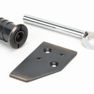From the Anvil Aged Bronze Key-Flush Sash Stop - 49916