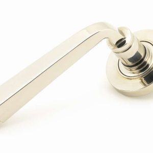 From the Anvil Polished Nickel Avon Round Lever on Rose Set (Plain) - Unsprung - 49953