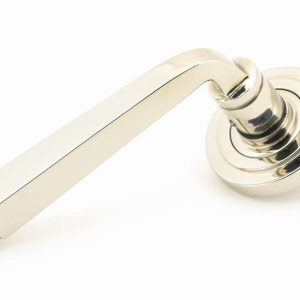 From the Anvil Polished Nickel Avon Round Lever on Rose Set (Art Deco) - Unsprung - 49954