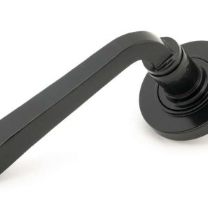 From the Anvil Black Avon Round Lever on Rose Set (Plain) - Unsprung - 49957