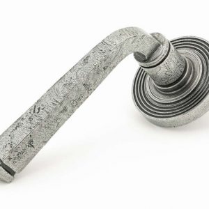 From the Anvil Pewter Avon Round Lever on Rose Set (Beehive) - Unsprung - 49967