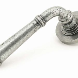 From the Anvil Pewter Regency Lever on Rose Set (Plain) - Unsprung - 49977