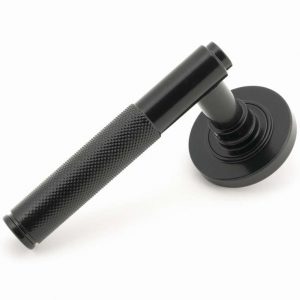 From the Anvil Black Brompton Lever on Rose Set (Plain) - Unsprung - 50005