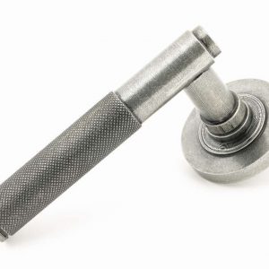 From the Anvil Pewter Brompton Lever on Rose Set (Plain) - Unsprung - 50013