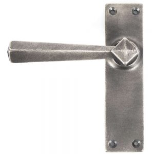 From the Anvil Antique Pewter Straight Lever Latch Set - 73116