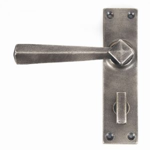 From the Anvil Antique Pewter Straight Lever Bathroom Set - 73117
