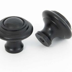From the Anvil Black Ringed Cabinet Knob - Small - 83511