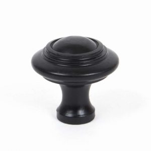 From the Anvil Black Ringed Cabinet Knob - Large - 83513