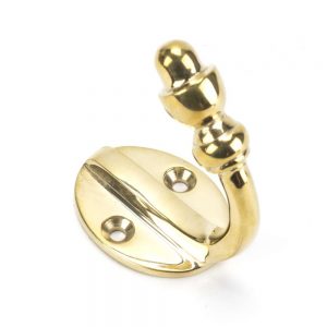 From the Anvil Polished Brass Coat Hook - 83524