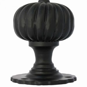 From the Anvil Black Flower Mortice Knob Set - 83560
