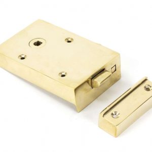 From the Anvil Polished Brass Left Hand Bathroom Latch - 83570
