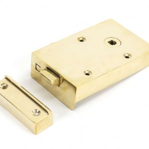 From the Anvil Polished Brass Right Hand Bathroom Latch - 83571