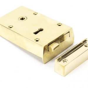 From the Anvil Polished Brass Left Hand Rim Lock - Small - 83577