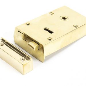 From the Anvil Polished Brass Right Hand Rim Lock - Small - 83580