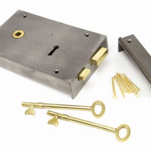 From the Anvil Iron Left Hand Rim Lock - Large - 83591