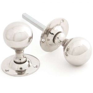 From the Anvil Polished Nickel Ball Mortice Knob Set - 83632
