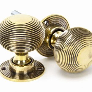 From the Anvil Aged Brass Beehive Mortice/Rim Knob Set - 83633