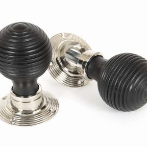 From the Anvil Ebony and PN Beehive Mortice/Rim Knob Set - 83634