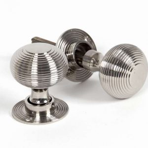 From the Anvil Polished Nickel Beehive Mortice/Rim Knob Set - 83636