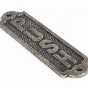From the Anvil Antique Pewter Push Sign - 83683