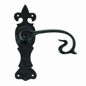 From the Anvil Black Curly Lever Latch Set - 83694