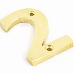 From the Anvil Polished Brass Numeral 2 - 83712