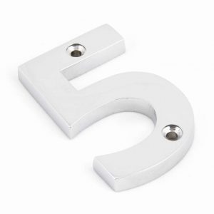 From the Anvil Polished Chrome Numeral 5 - 83725