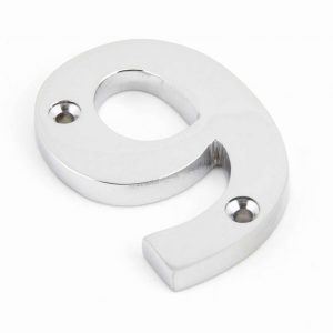 From the Anvil Polished Chrome Numeral 9 - 83729