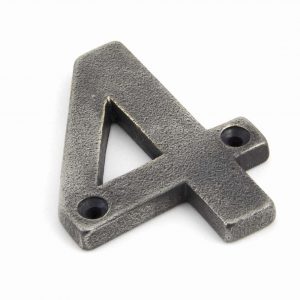 From the Anvil Antique Pewter Numeral 4 - 83734