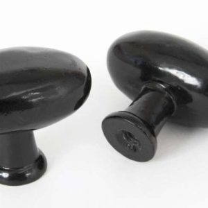 From the Anvil Black Oval Cabinet Knob - 83790